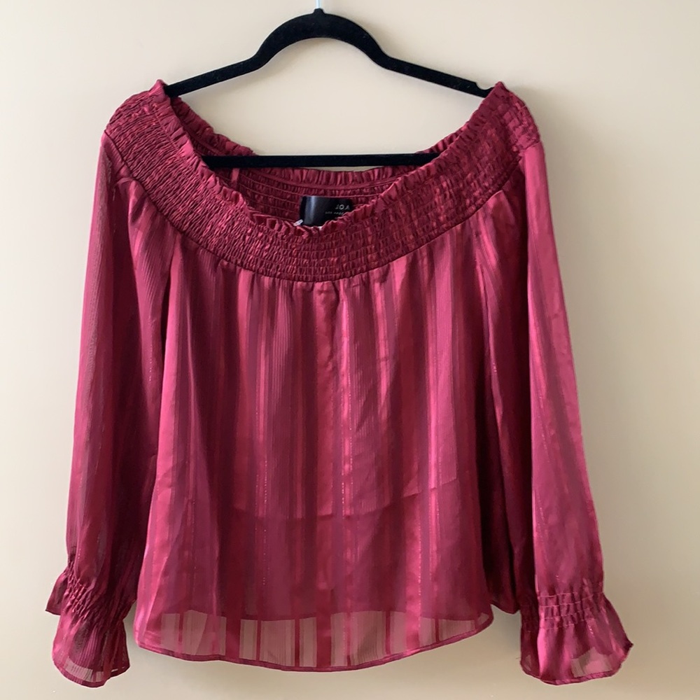 NWT,long sleeve sheer top from SAKS
